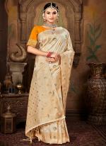 Silk Yellow Traditional Wear Weaving Saree